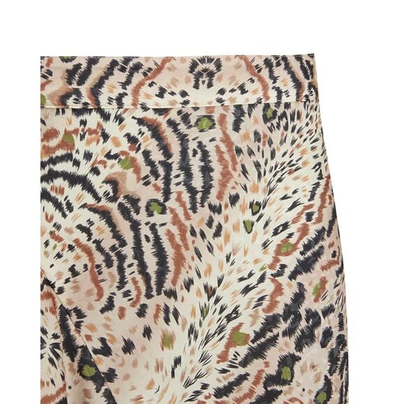 Womens Size 6 ALLSAINTS Raya Arietta Animal Print Ruffled Midi Maxi Skirt - Picture 3 of 10